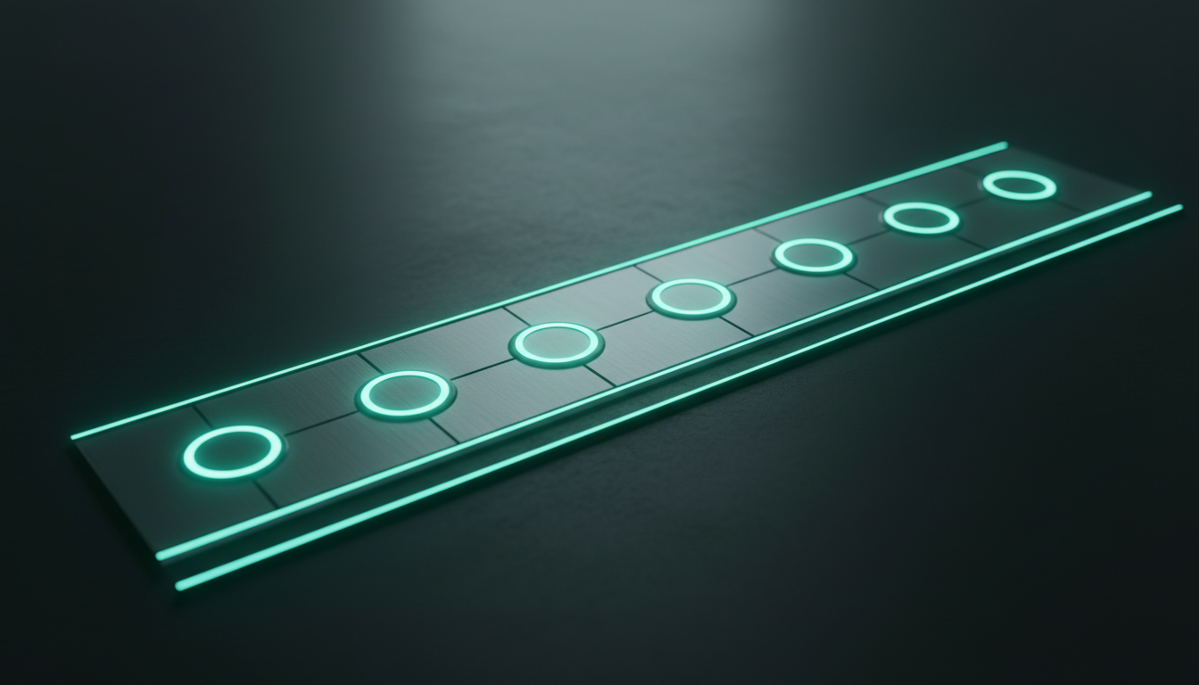 Project delivery timeline with teal milestone markers showing structured digital agency process