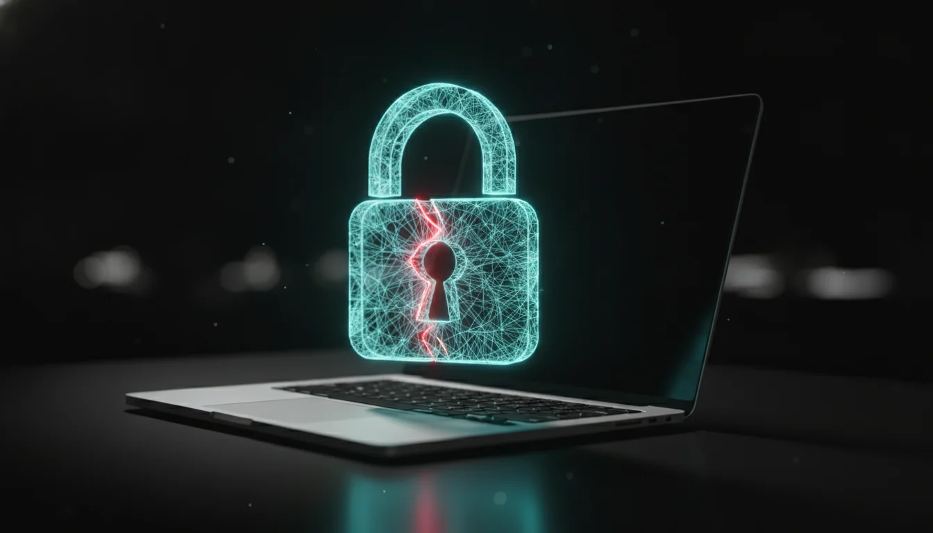 Digital padlock hologram representing data sovereignty risk for Australian businesses using AI