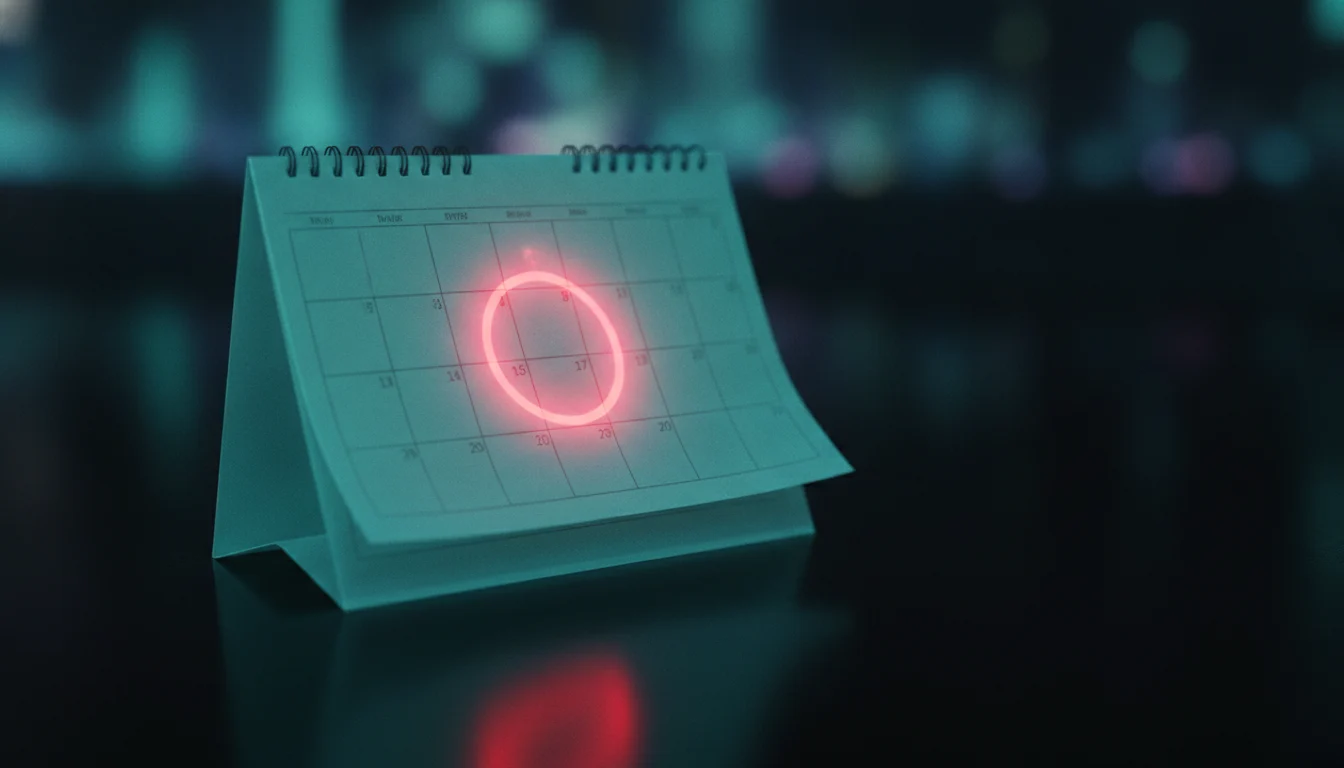 Calendar with a circled date representing an AI compliance deadline in Australia